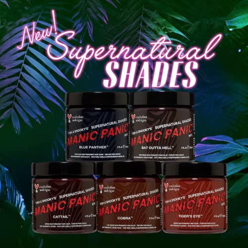MANIC PANIC Tiger's Eye Hair Dye - Supernatural - Semi Permanent Rich Copper Toned Ginger Hair Color with Red Undertones For Women And Men - Vegan, PPD & Ammonia Free - For Coloring Hair (4oz)