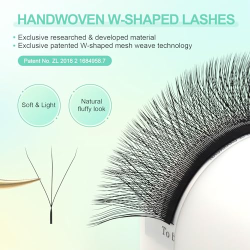 NAGARAKU W Eyelash Extensions High Capacity 54 Rows 3D Volume Premade Fan 0.07mm C Curl 7-15mm Mix Matte Black Easy Fanning yy Eye Lashes Handwoven W Shaped Wispy Cluster Professional Lash Supplies