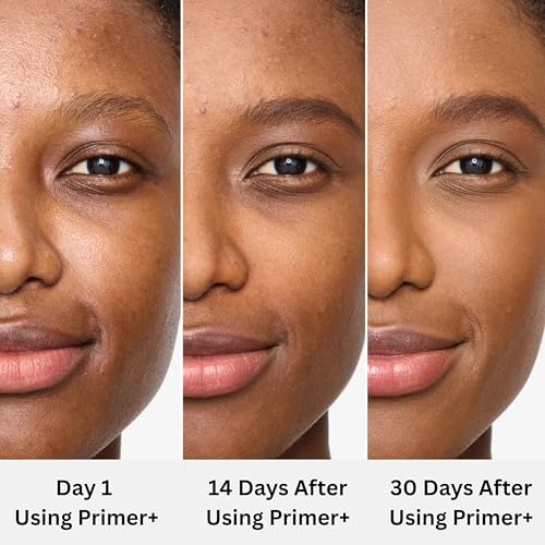 Face Primer For Makeup with 17% Vitamin C, Brightening & Illuminating, Evens Skin Tone, Smoothing, All Skin Types, No Pilling, Grips Makeup, Fragrence Free, Vegan, 1fl oz