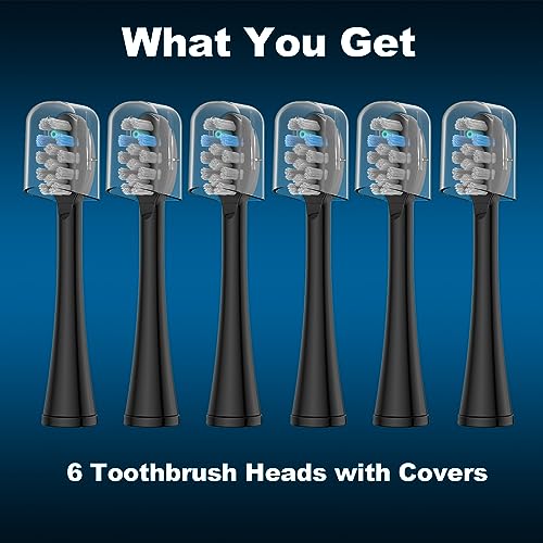 FitMount 3 Pack Toothbrush Replacement Heads Compatible with WaterPik Sonic Fusion 2.0, FitMount Flossing Brush Head Fit for Water-Pic SF-01W SF-02W and 2.0 SF-03 SF-04