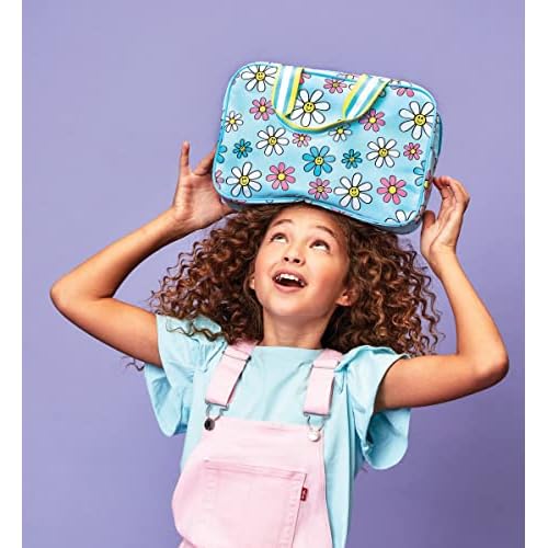iscream 12.25" x 8.25" Nylon Double Handle Zippered Cosmetic Bag - Daisy Daydreams