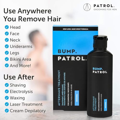 Bump Patrol Original Formula Aftershave Treatment Serum ? Razor Bump Stopper and Ingrown Hair Treatment for Men and Women, Ingrown Hair Serum with Salicylic Acid - 4 oz (Pack of 4)