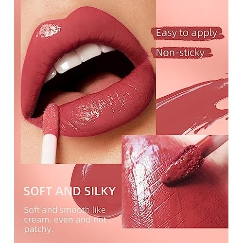MAEPEOR All In One Lip Kit - 3 In 1 Smooth Lipliner, Lipgloss & Velvet Matte Liquid Lipstick Set with Hydrating Moisturizing Gloss and Creamy Liner - Kit 11, Hot Chocolate