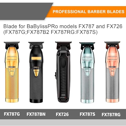 FX707Z Replacement Trimmer Blades compatible with BaByliss PRO PRO FX787 & FX726 Trimmer Trimmer Blade,DLC 2.0 Trimmer Blade (Blues-1PC)