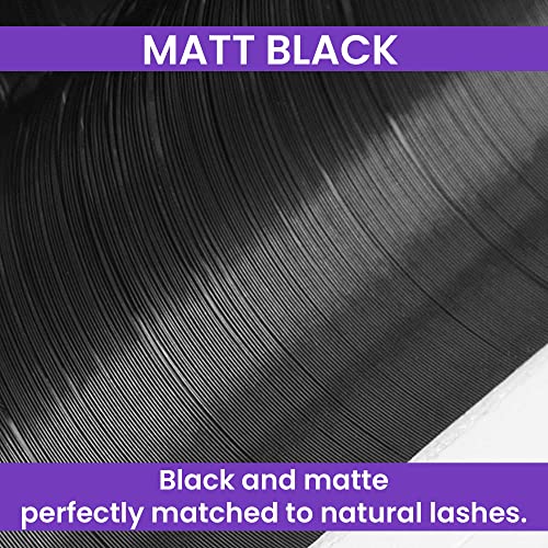 Round Lash Extension Russian Volume Tray Wholesale Supplies,Pesta?as Mink Single Individual Eyelash Extensiones Case Matt Black(0.03/8-15MM/CC-Curl)