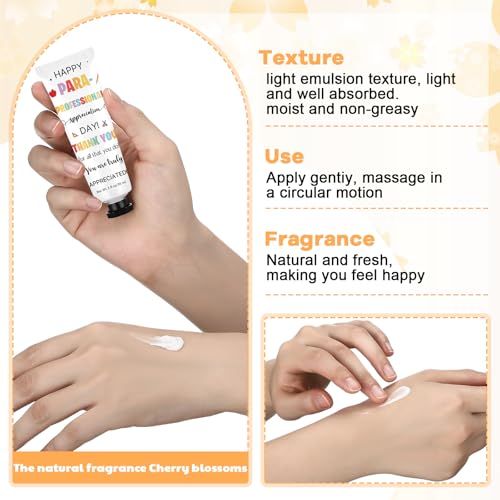 Loopeer 24pcs Paraprofessional Appreciation Gifts Bulk Double Sided Hand Cream Travel Size Paraprofessional Day Gift for Teacher Coworker Administrative Assistant Volunteer Administrator