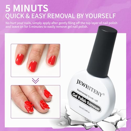 JEWHITENY 27 Colors Nail Polish Kit 14 Colors Poly Nail Kit 2 Gel Nail Remover