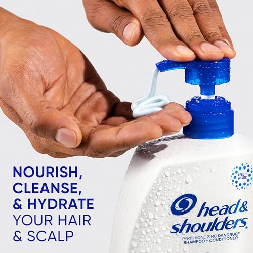 Head & Shoulders Anti-Dandruff Shampoo and Conditioner with 1% Pyrithione Zinc, Classic Clean 2-in-1 Twin Pack, Fresh Scent, Flake Control, Scalp Care, Color-Safe, 32.1 fl oz Each