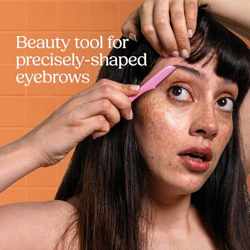 Wilkinson Sword - Intuition Eyebrow Shaper | Facial Hair Remover and Trimmer | Exfoliating Dermaplaning Tool | 3 x Disposable Razors