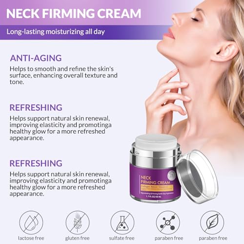 Advanced Neck Firming Cream ? 3% Retinol & Hyaluronic Acid for Wrinkle Reduction, Lifting & Skin Tightening ? Anti-Aging Moisturizer for Face, Neck & D?collet? ? Deep Hydration, 3.4 FL£¨2 bottle£©.