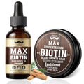 4X Concentration Biotin Beard Kit for Men ? Unscented Oil & Sandalwood Balm Set (2 Pack) ? Moisturizes, Softens & Promotes Growth ? Premium Beard Grooming Gift for Father¡¯s Day or Him