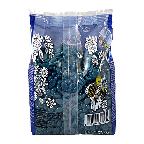 Waxness Film Hard Wax Beads Azulene 1.1 lb (500 g) ? Stripless Professional Hard Wax with Azulene for Face & Body, Smooth Application ? Made in Italy
