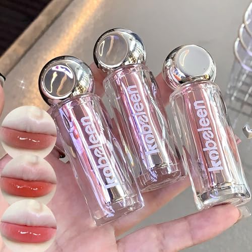 3 PCS Voluming Moisturizing Lip Gloss,Hyaluron Lip Oil | 24HR Hydration | Volumizing Shine and Lasting Color | High Shine | Non-Sticky Lip Tint for Women gift