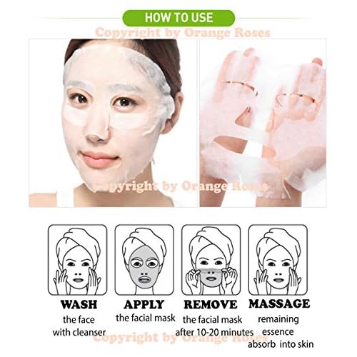 Entel 100 Pcs Combo Set, Premium Korean Essence Facial Mask Sheet (10 Types x 10 pcs), Facial Face Mask, Skincare for Men and Women.