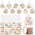Y1tvei Christian Gifts Mirror Keychains Bulk - 120Pcs Boho Bible Verse Mini Compact Mirrors Inspirational Cards Small Round Portable Pocket Makeup Mirrors for Purse Prayer Church Party Favors Birthday