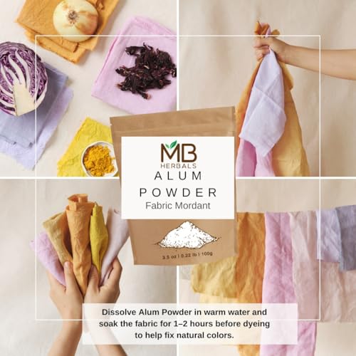 MB Herbals Alum Powder 8 oz / 0.5 lb / 227g | Deodorant | After Shave | Leather Fabric and Paper Mordant | Do Not Ingest | External Use Only