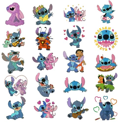 40Pcs Stitch Temporary Tattoos, Party Favors Gifts for Kids Boys Girls,Removable Tattoo Stickers Goodie Bags for Birthday Decorations