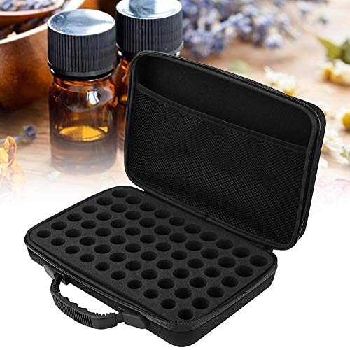 Yosoo 60-Bottle Essential Oil Carrying Case for 5ml,10ml,15ml with Handle Scented Oils Holder Traveling Carrying Case Storage Bag(Black)