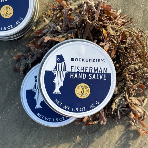 MacKenzie's Fisherman Hand Salve - Gifts for Men - Gifts for Fishermen - Travel Friendly - All Natural - Hand Repair - Hand Balm - Moisturizer - 1.5 Ounce Tin