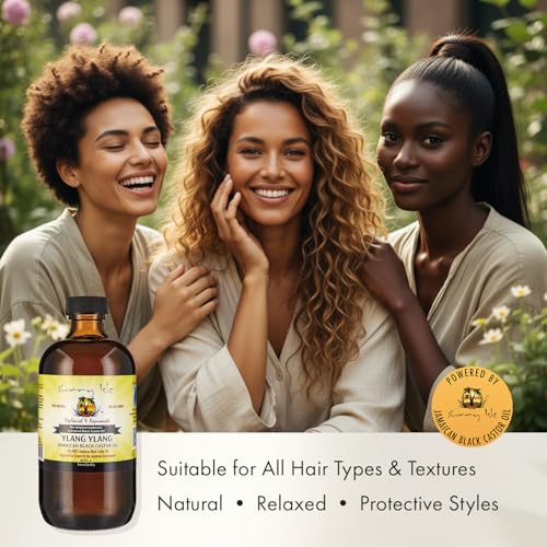 Sunny Isle Ylang Ylang Jamaican Black Castor Oil - Moisturizing Hair, Scalp & Skin Care - 8 oz