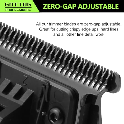 DLC 3.0 Replacement Blades for All FX787 & FX726 Trimmers, GOTTOG Zero-Gapped Replacement Blades Compatible with Barberology Trimmer Blades (FX707BD3) - Black