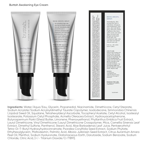 Buttah Skin Awakening Eye Cream for Dark Circles and Puffiness - Anti Aging Eye Care Cream - Eye Cream For Wrinkles - Nourishing and Hydrating Under Eye Treatment with Natural Ingredients