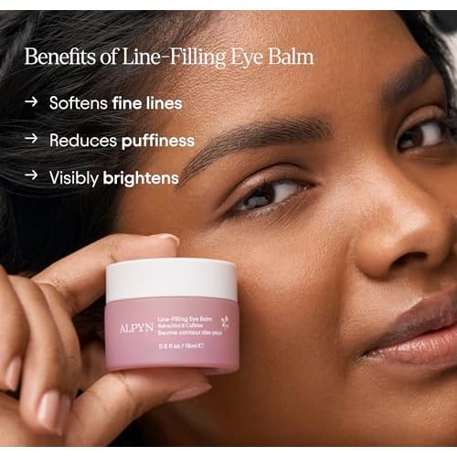 Alpyn Line-Filling Eye Balm with Bakuchiol & Caffeine, Reduce the Look of Fine Lines & Wrinkles, Minimize the Appearance of Puffiness & Target Dark Circles, 0.5 oz / 14 ml