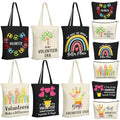 Yaomiao 12 Pcs Volunteer Appreciation Gifts Bulk for Women Volunteer Tote and Cosmetic Bags Set Funny Canvas Reusable Grocery Bag with Zipper Makeup Bag for Holiday Thank You Gifts, Church, Group