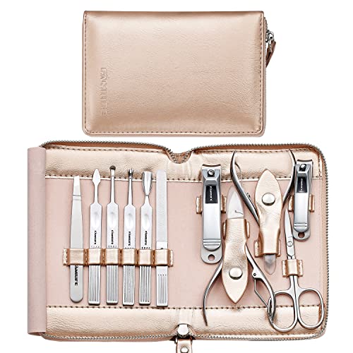 FAMILIFE Manicure Set Nail Clippers Pedicure Kit Manicure Kit Nail Clipper Set 16pcs Grooming Kit Brown and 11 in 1 Gift Set for Women and Men Nail Kit Manicure and Pedicure Set Nail Care Tools gifts