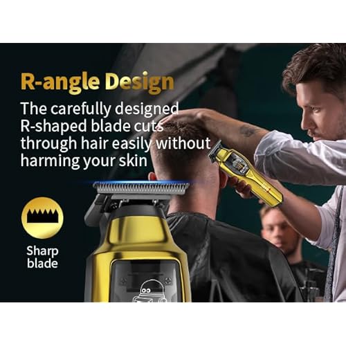 KEMEI Professional Cordless Hair Clipper for Men ? Barber Trimmer, Haircutting Tool, Long-Lasting Battery, USB Charging with LED Display, The Ultimate Grooming Gift for Men