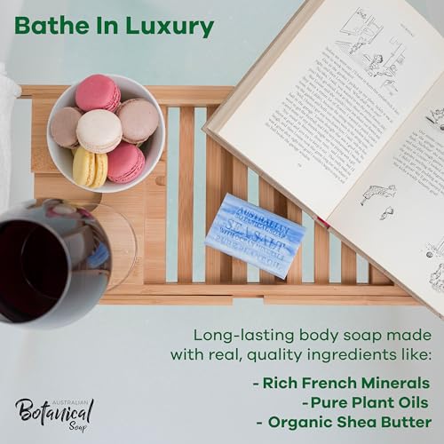 Australian Botanical Soap, 6.6 OZ, Sea Salt and Ocean Minerals, Triple Milled Bars made with a Natural Soap Base and Enriched with Organic Shea Butter, Pack of 8