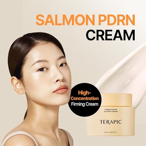 Salmon PDRN Repair Cream 1.69 Fl Oz - Wrinkle & Elasticity Booster - Anti-Aging Firming Face Cream with PDRN & Collagen - K-Beauty Dermacare