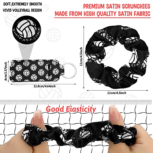 Kajaia 36 Pcs Volleyball Gifts for Teen Girls Makeup Bags Cosmetic Bags Sport Hair Scrunchies Lipstick Holder Keychains for Party Favors Team Gifts