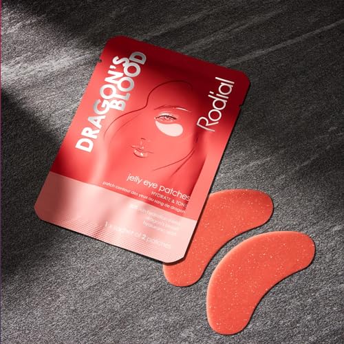 Rodial Dragon¡¯s Blood Jelly Eye Patches (4 Sachets), Hydrating Under-Eye Patches for Firmness & Elasticity, with Hyaluronic Acid & Dragon¡¯s Blood, Makeup Prep