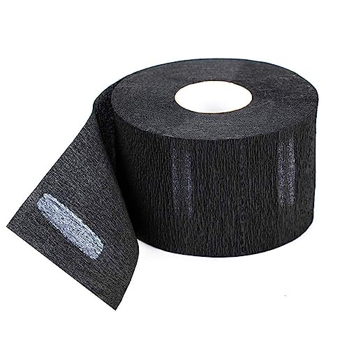 2 Rolls Black Neck Paper Strips Barber Neck Band Hair Wrap Paper Styling Strips Hair Cutting Supplies for Salon Barber Shop