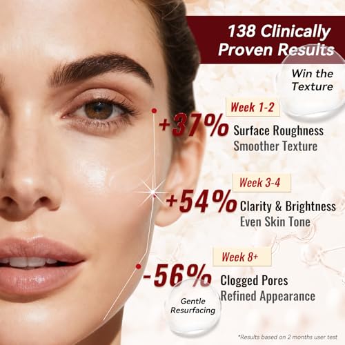 Peeling Shot Glow Rice Exfoliant Ampoule, 5% Complext Acid Gentle Exfoliating Serum with Salicylic Acid, Brightening and Smoothing for Sensitive Skin
