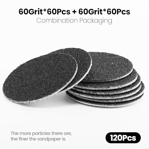 Electric Callus Remover for Feet and 120 pcs Replacement Sandpaper Refill Discs