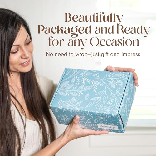 Unboxme Lavender Spa Gift Basket for Women - USA Made Self Care Package with Aromatherapy Candle, Bath Bomb, Tea & Mug - Relaxation Gifts for Birthday, Get Well, Sympathy, Thank You