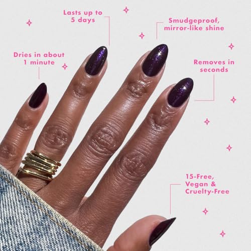 Olive & June Quick Dry Mani System Set | Includes Nail Tools, The Poppy, Cuticle Serum, Remover Pot & Quick Dry Top Coat | Fast At-Home Manicure Kit | Chip-Resistant, Vegan & Cruelty-Free