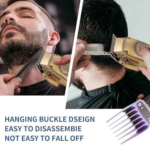 10-Pack Clipper Guards Set for Most Hair Clippers, Replacement Blades Protection Compatible with Wahl Clippers & Other Brands,Multicolor