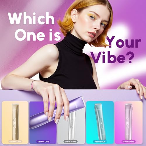 Bikini Trimmer for Women Dual Head ? IPX7 Waterproof & Painless Electric Razors for Pubic Hair, Face, Legs, Underarms ? Portable Cordless Shaver with Fast Charging, Self Care Gifts for Women