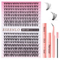 Lash Extension Kit, 320pcs DIY Eyelash Extension Kit 9-16mm Mix, 30D 40D Curl Individual Lash Clusters with Bond, Seal, Remover and Tweezers