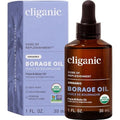 Cliganic Organic Borage Seed Oil for Face, 100% Pure (1oz) - Natural Non-GMO Cold Pressed