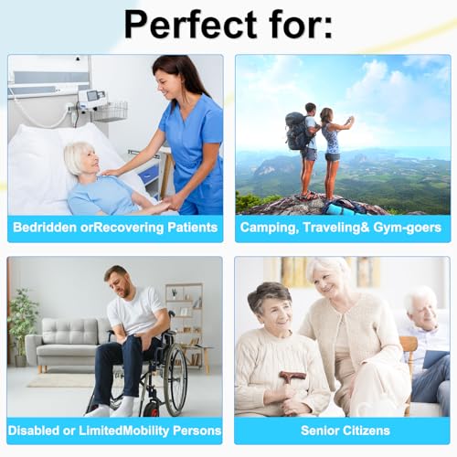 2025 Shampoo Caps No Rinse, Portable Rinse Free Shower Cap that Shampoos for Home, Nursing Home, Outdoor Travel, Surgery, Hospitalization, Mobility Impaired and Seniors 6/12 Pack (6 Pack)