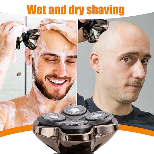 Replacement Blades Shaver PRO 4 Heads Compatible with Skull Head Shaver, Electric Shaver Replacement Blade for Pitbull, Butter flykiss pro & Palm for Bald Men (2 Pcs)