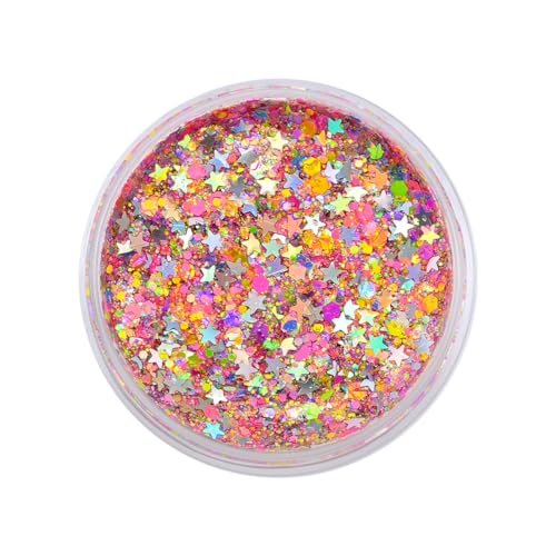 Rainbow Neon - Holographic Body Glitter Gel for Body, Face, Hair - Vegan & Cruelty Free - Electric Bliss Beauty