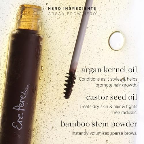 Ere Perez - Natural Argan Brow Hero | Tinted, Versatile, Conditioning | Omegas 3+6, Vitamin E, Castor Oil | Vegan, Cruelty-Free, Clean Beauty (Perfect, 0.12 oz | 3.5 ml)