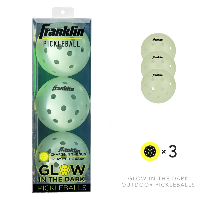 Glow in the Dark Outdoor Pickleballs (3 Pack) – Franklin Sports