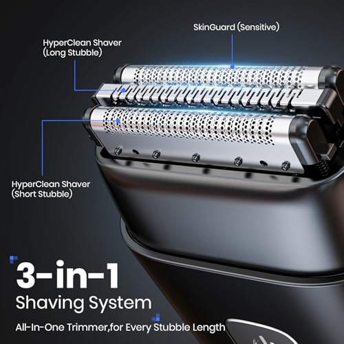 Foil Shaver, 2026 Upgraded 3D Electric Razor for Men, Mini Travel Shaver for Men Compact Portable Foil Shavers for Men, Washable Wet/Dry Mens Electric Shaver, Smart LED Display