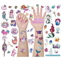 Glitter Unicorn Temporary Tattoos for Kids, 24 Sheets Waterproof Mermaid Tattoos Stickers 240+Pcs, Girls Gifts Birthday Party Baby Shower Favor Supplies, Goodie Bags Fillers & Classroom Exchange